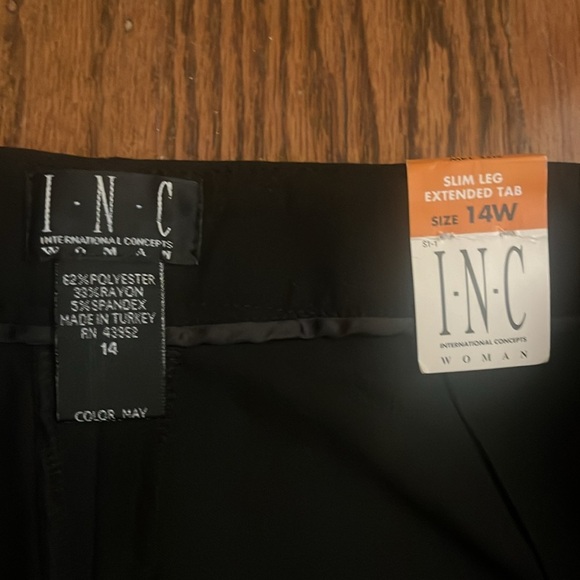 INC International Concepts Black Pants Size 14 New With Tag - Picture 9 of 10